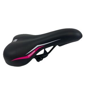 Womens Mongoose Mountain Bike Seat Saddle 10.5” x 6.5” New Black Pink